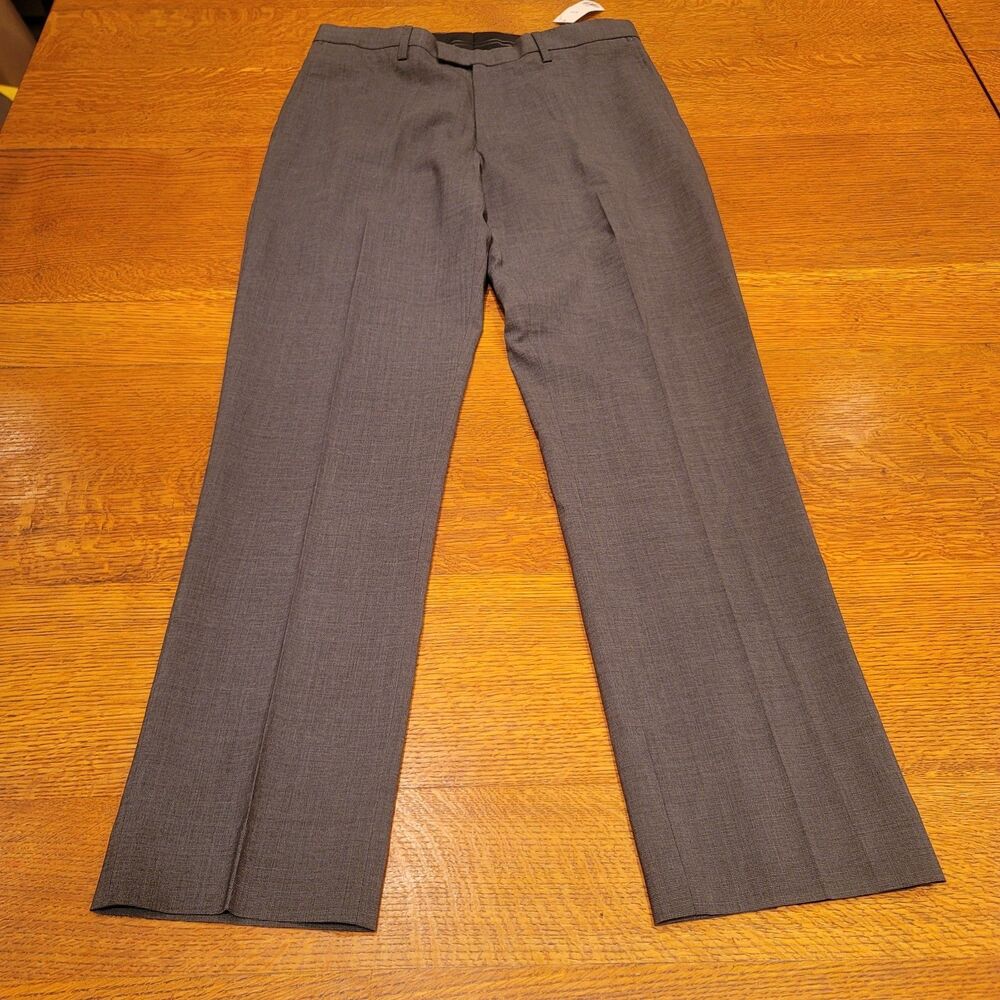 Banana Republic Slim Fit Performance Wool Dress Pants Gray 32x32 NWT